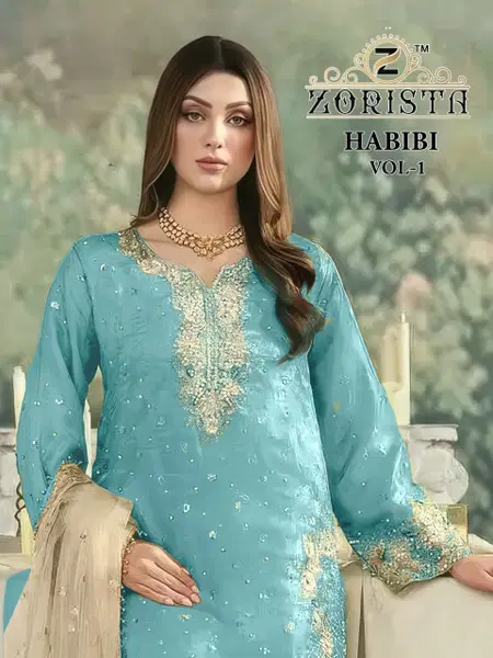 Habibi Vol 1 By Zorista Zimmi Choo Pakistani Plazzo Suits Wholesalers In Surat
